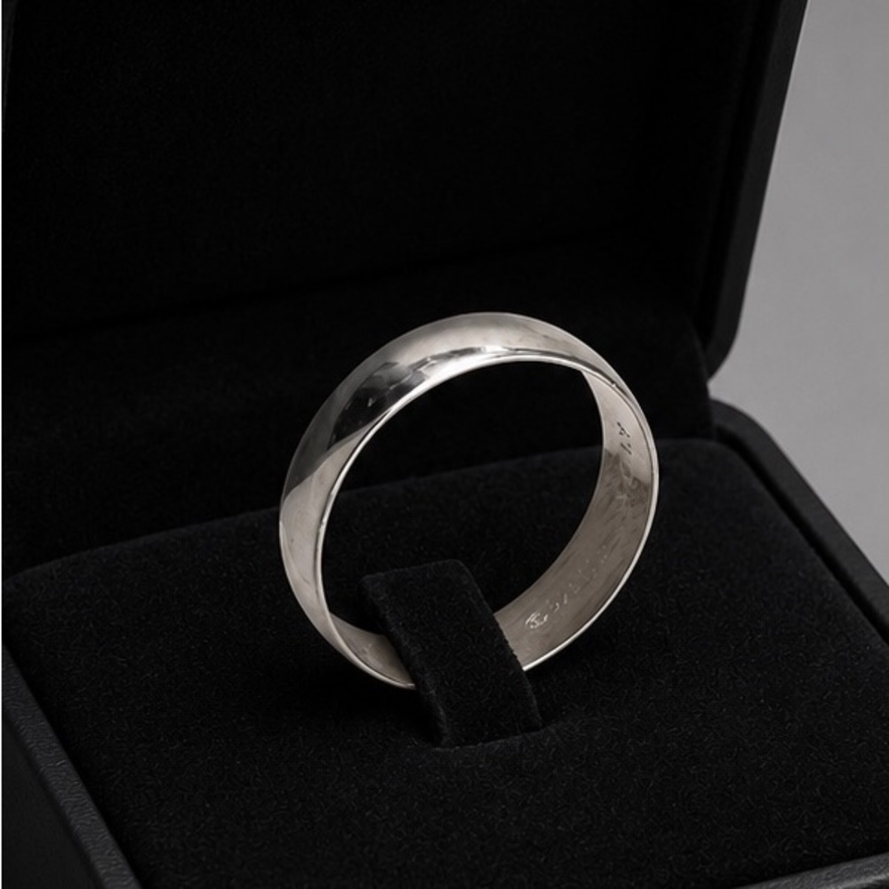 925 Sterling Silver Classic Silver Men's Band Ring Size 11